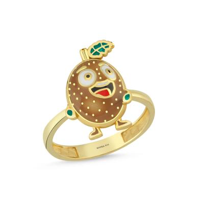 Kivi Altın Kaplama Gümüş Yüzük 615