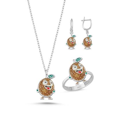 Kivi Rodyum Kaplama Gümüş Takım  1126