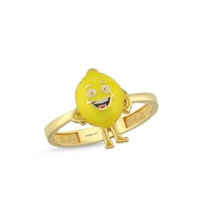 Limon Altın Kaplama Gümüş Yüzük 525