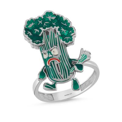 Maydanoz Rodyum Kaplama Gümüş Yüzük 624