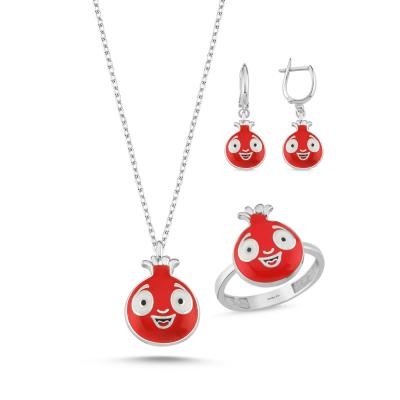 Nar Rodyum Kaplama Gümüş Takım 1050