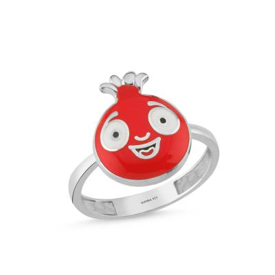 Nar Rodyum Kaplama Gümüş Yüzük 550