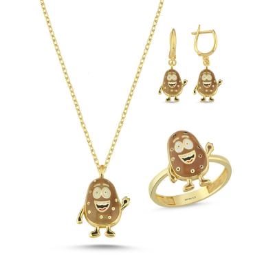 Patates Altın Kaplama Gümüş Takım 1063