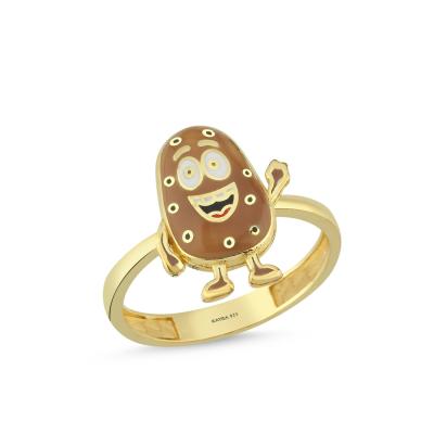 Patates Altın Kaplama Gümüş Yüzük 563