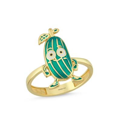 Salatalık Altın Kaplama Gümüş Yüzük 555