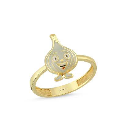 Sarımsak Altın Kaplama Gümüş Yüzük 551