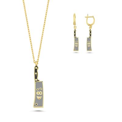 Satır Altın Kaplama Gümüş Takım 1153