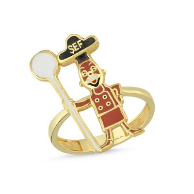 Şef Altın Kaplama Gümüş Yüzük 501