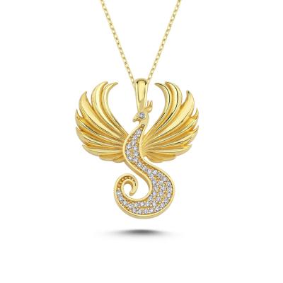 Sonsuz Anka Kuşu Altın Kaplama Kolye ALV213