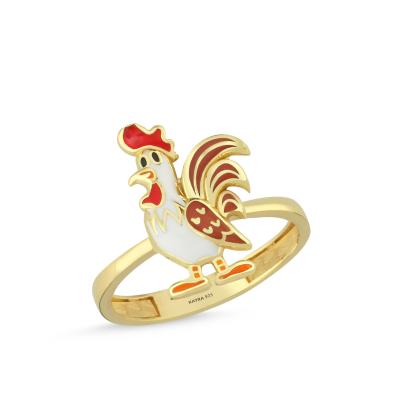 Tavuk Altın Kaplama Gümüş Yüzük 619