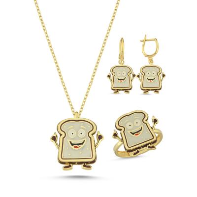 Tost Ekmeği Altın Kaplama Gümüş Takım 1065