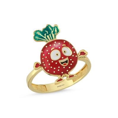 Turp Altın Kaplama Gümüş Yüzük 529