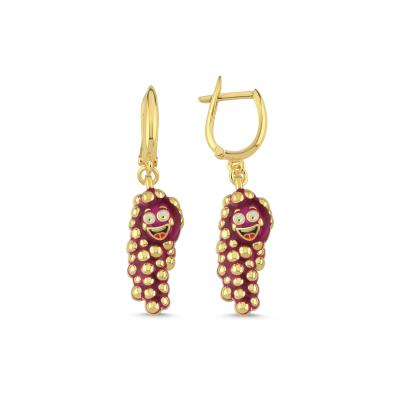 Üzüm Altın Kaplama Gümüş Küpe 231