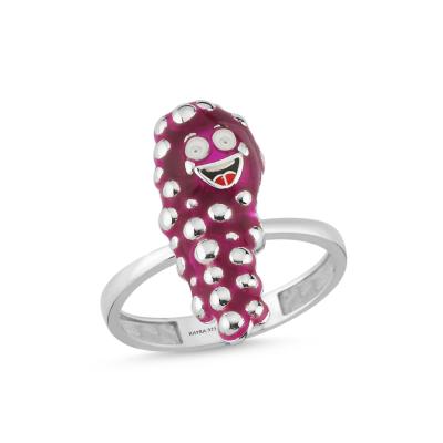 Üzüm Rodyum Kaplama Gümüş Yüzük 632