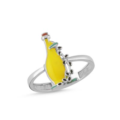 Zeytinyağı Rodyum Kaplama Gümüş Yüzük 640